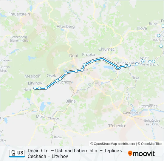 U3 Train Line Map