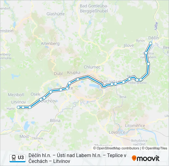 U3 Train Line Map