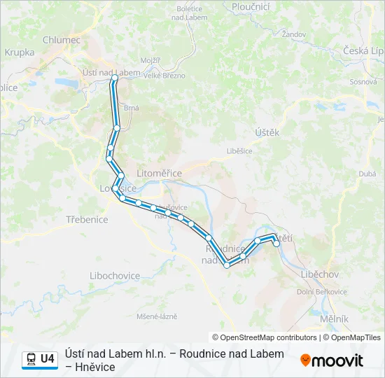 U4 Train Line Map