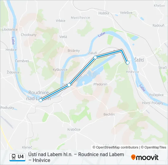 U4 Train Line Map