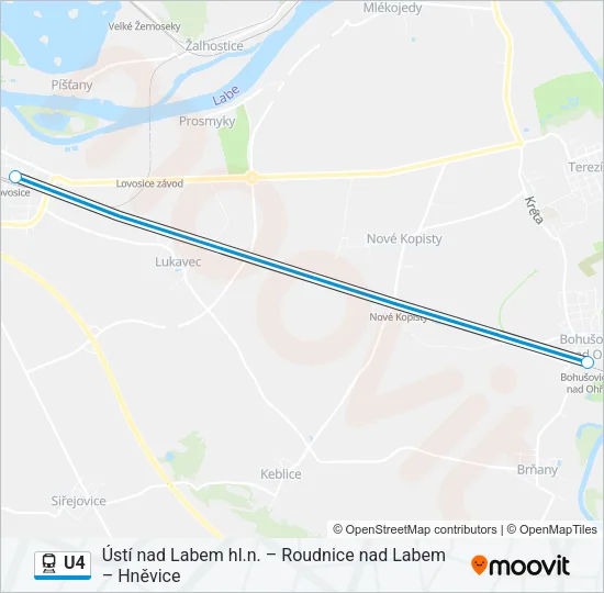U4 Train Line Map