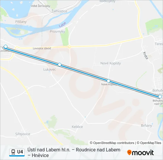U4 Train Line Map