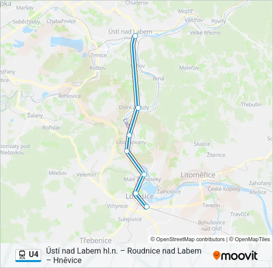 U4 Train Line Map