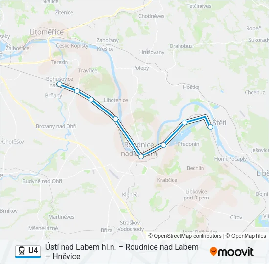 U4 Train Line Map