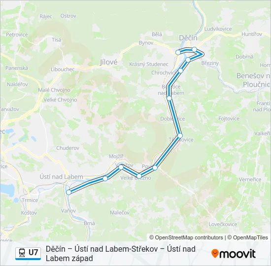 U7 Train Line Map