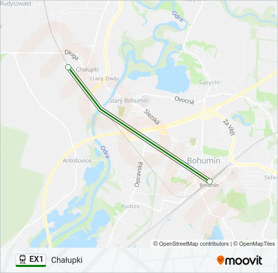 EX1 Train Line Map