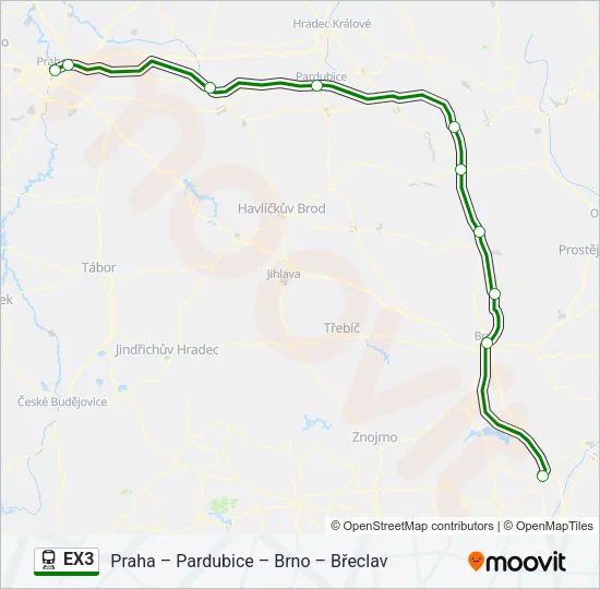 EX3 Train Line Map