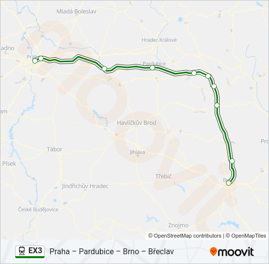 EX3 Train Line Map