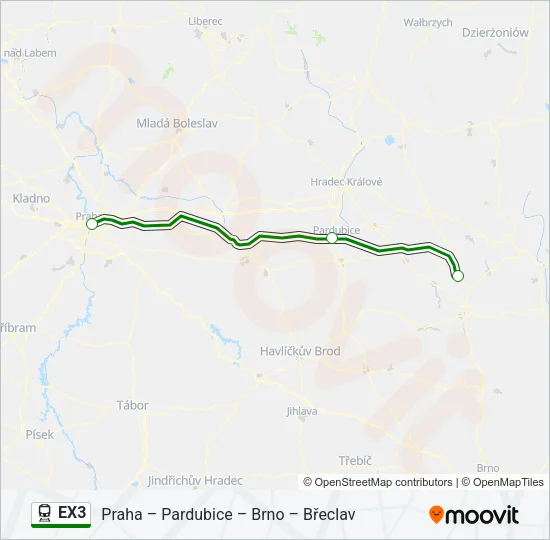 EX3 Train Line Map