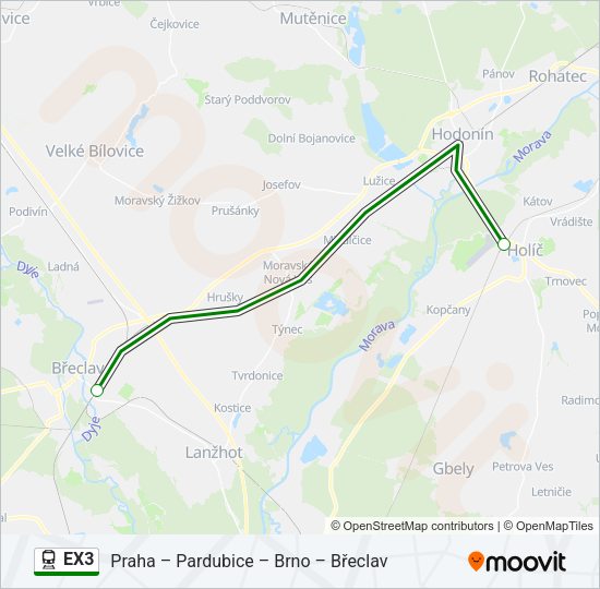 EX3 Train Line Map