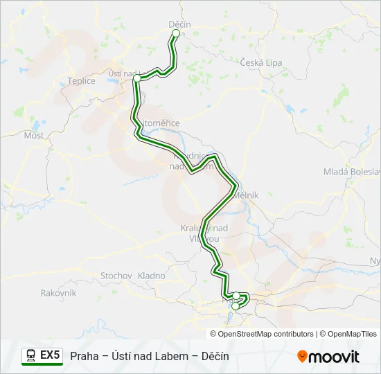 EX5 Train Line Map