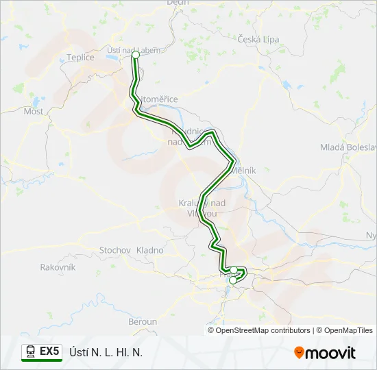 EX5 Train Line Map
