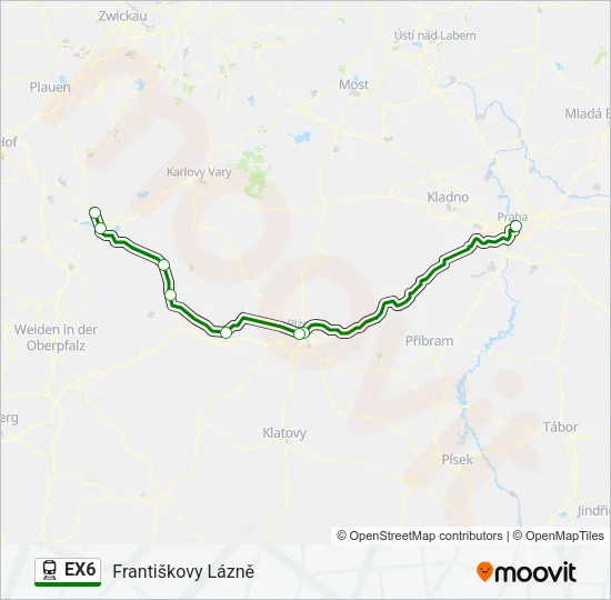 EX6 Train Line Map