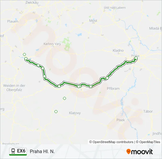 EX6 Train Line Map