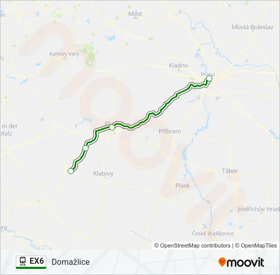 EX6 Train Line Map