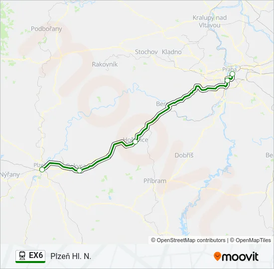 EX6 Train Line Map