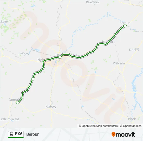 EX6 Train Line Map