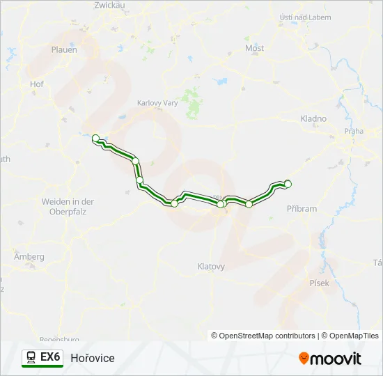 EX6 Train Line Map