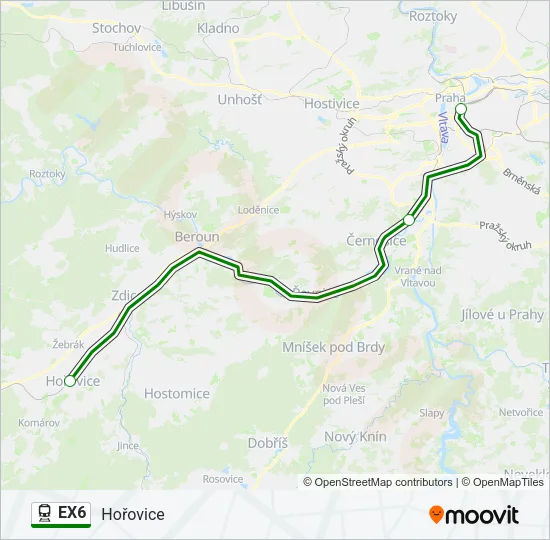 EX6 Train Line Map
