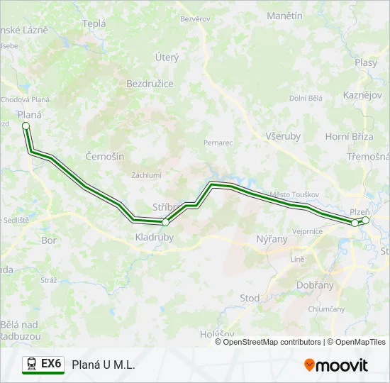 EX6 Train Line Map
