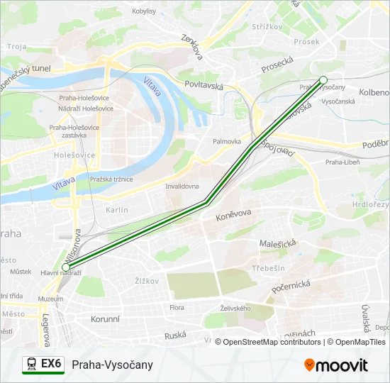 EX6 Train Line Map