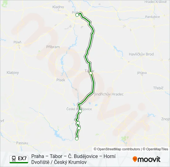 EX7 Train Line Map