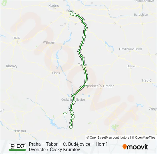 EX7 Train Line Map
