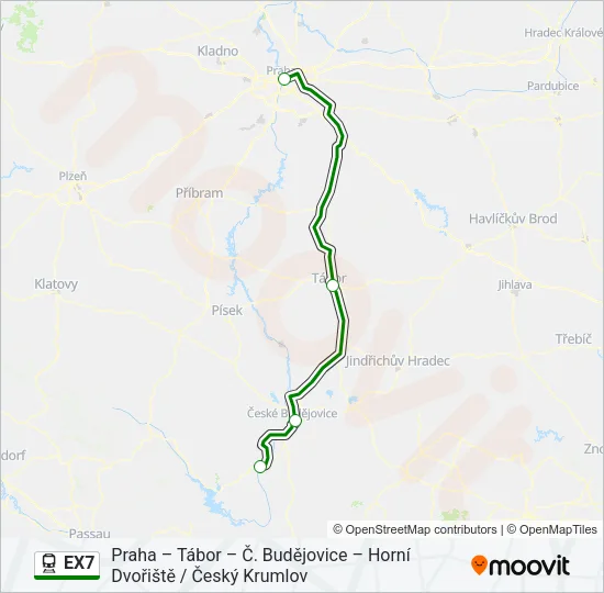 EX7 Train Line Map
