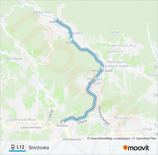 L12 Train Line Map