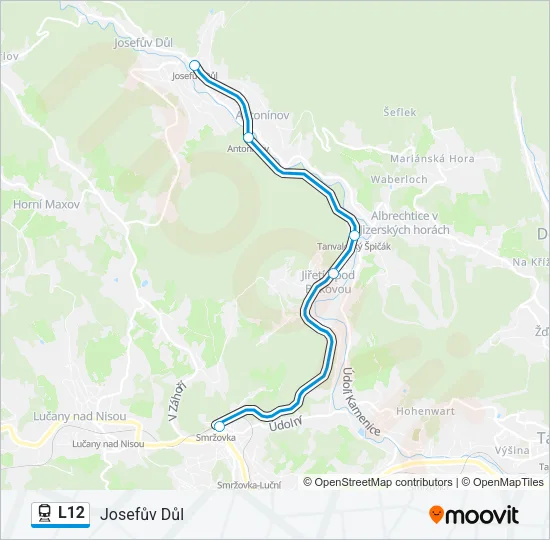L12 Train Line Map