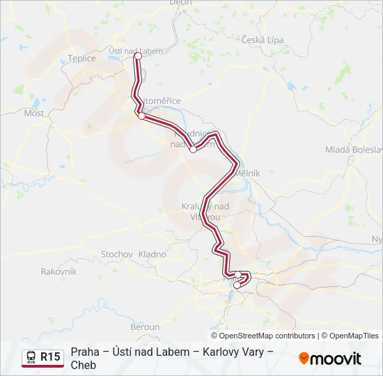 R15 Train Line Map