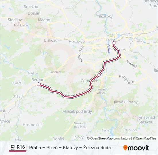 R16 Train Line Map