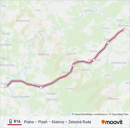R16 Train Line Map