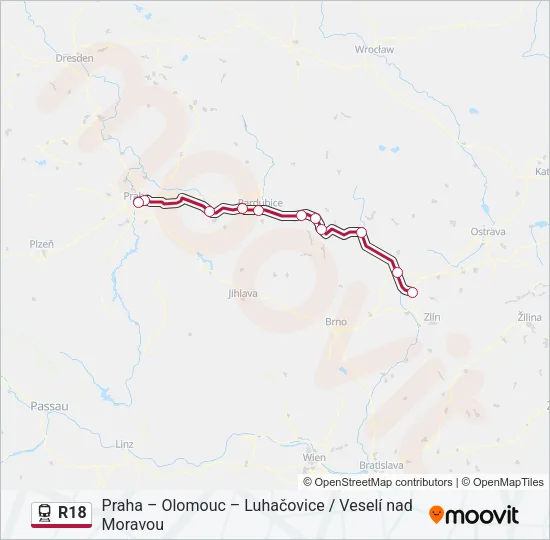 R18 Train Line Map