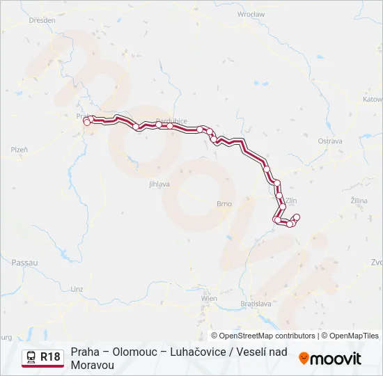 R18 Train Line Map