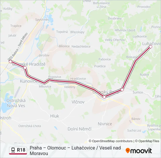 R18 Train Line Map