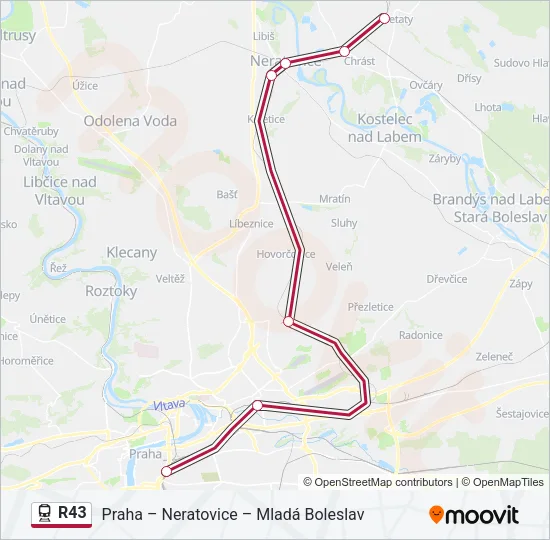 Поезд R43: карта маршрута