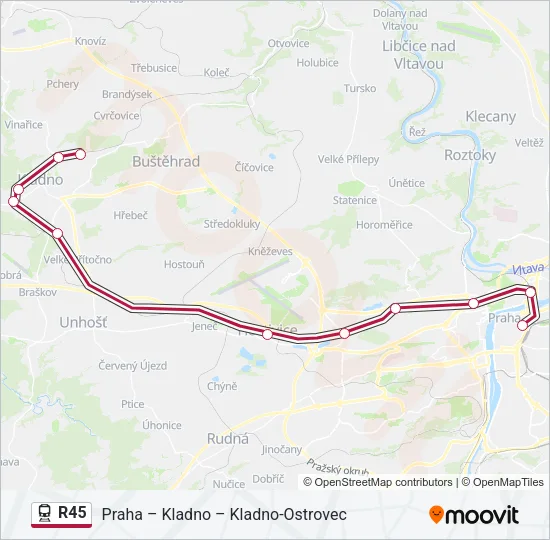 R45 Train Line Map