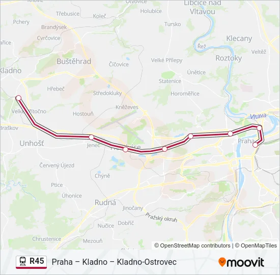 R45 Train Line Map