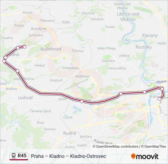 R45 Train Line Map