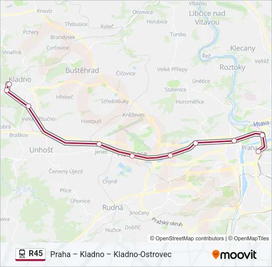 R45 Train Line Map