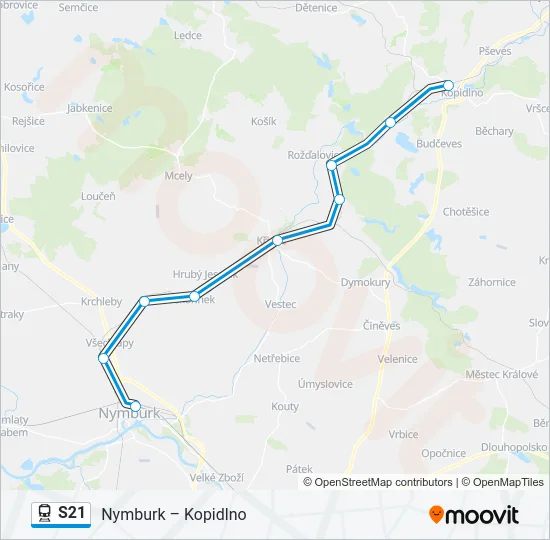 S21 Train Line Map