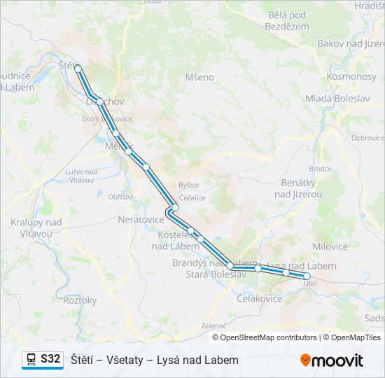 S32 train Line Map