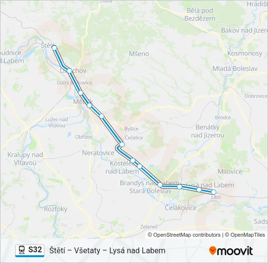 S32 Train Line Map