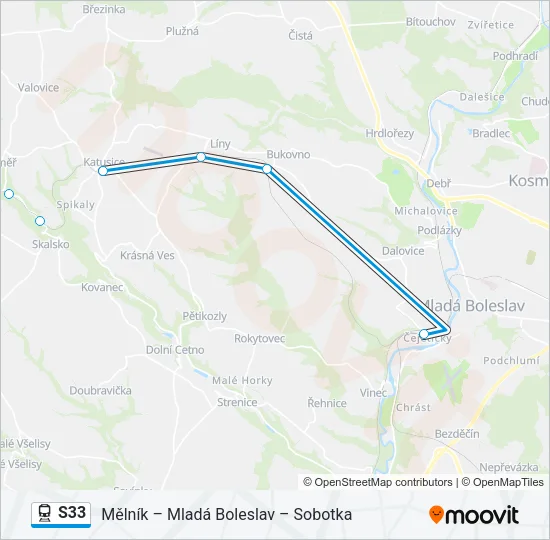 S33 Train Line Map