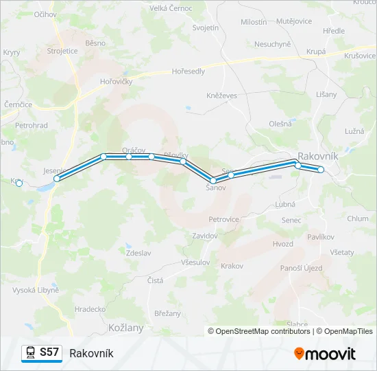 S57 Train Line Map