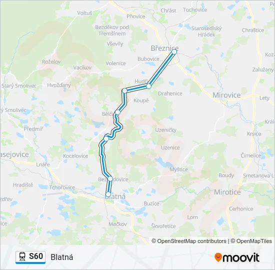 S60 Train Line Map