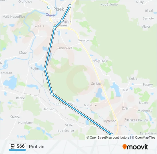 S66 Train Line Map