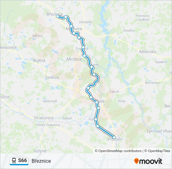 S66 Train Line Map