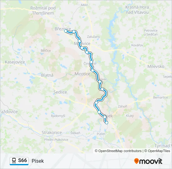 S66 Train Line Map